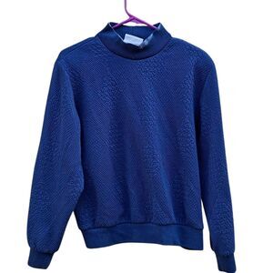 Vintage Coastal Grandma Retro 90s Minimalist Old Money Mock Turtleneck Sweater